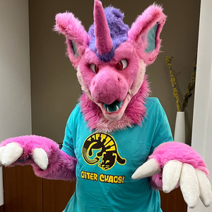 Rhubarb playing violin. Art by Scruff